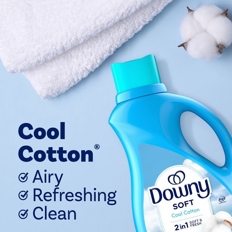 slide 6 of 10, Downy Soft Cool Cotton Liquid Fabric Softener - 100 fl oz, 100 fl oz