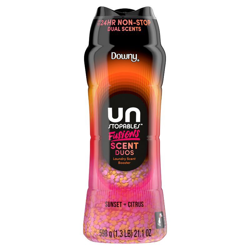 slide 10 of 11, Downy Unstopables Fusions Sunset + Citrus Laundry Additive Beads - 21.1oz, 21.1 oz