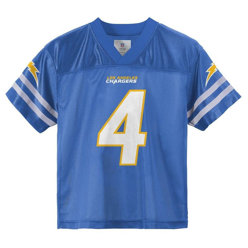 slide 2 of 3, NFL Los Angeles Chargers Toddler Boys' Gus Edwards Short Sleeve Jersey - 3T, 1 ct