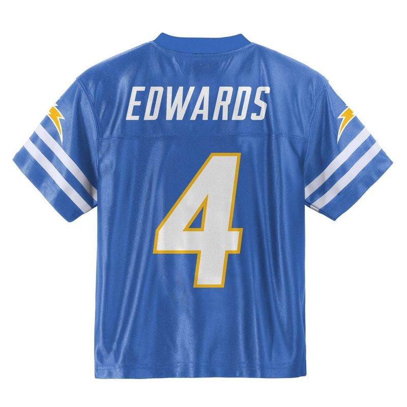 slide 3 of 3, NFL Los Angeles Chargers Toddler Boys' Gus Edwards Short Sleeve Jersey - 3T, 1 ct