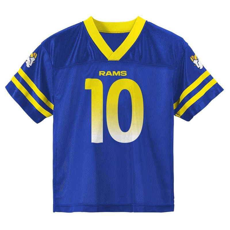 slide 2 of 3, NFL Los Angeles Rams Toddler Boys' Cooper Kupp Short Sleeve Jersey - 4T: Team Logo Knit Pullover, 1 ct