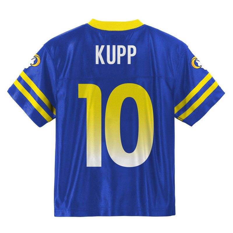 slide 3 of 3, NFL Los Angeles Rams Toddler Boys' Cooper Kupp Short Sleeve Jersey - 4T: Team Logo Knit Pullover, 1 ct