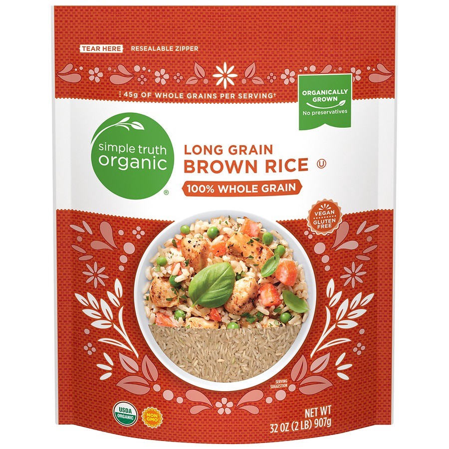 slide 1 of 3, Simple Truth Organic Brown Rice 32 oz, 32 oz