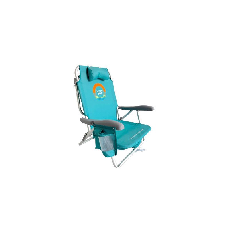 slide 1 of 5, Ocean Zero Lay Flat Backpack Chair Aqua, 1 ct