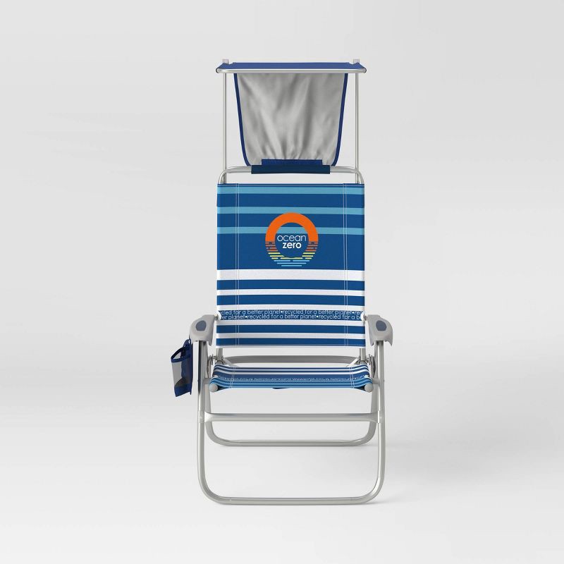 slide 2 of 6, Ocean Zero Sun Block Chair Blue White light Blue Stripe, 1 ct
