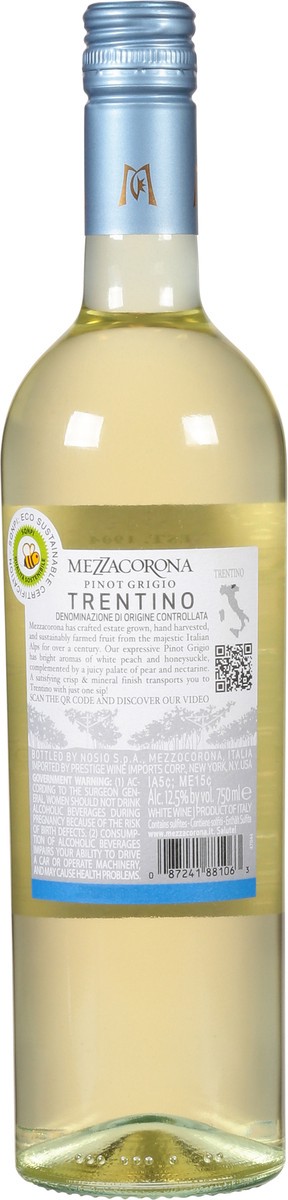 slide 6 of 10, Mezzacorona Pinot Grigio White Wine, 750 ml