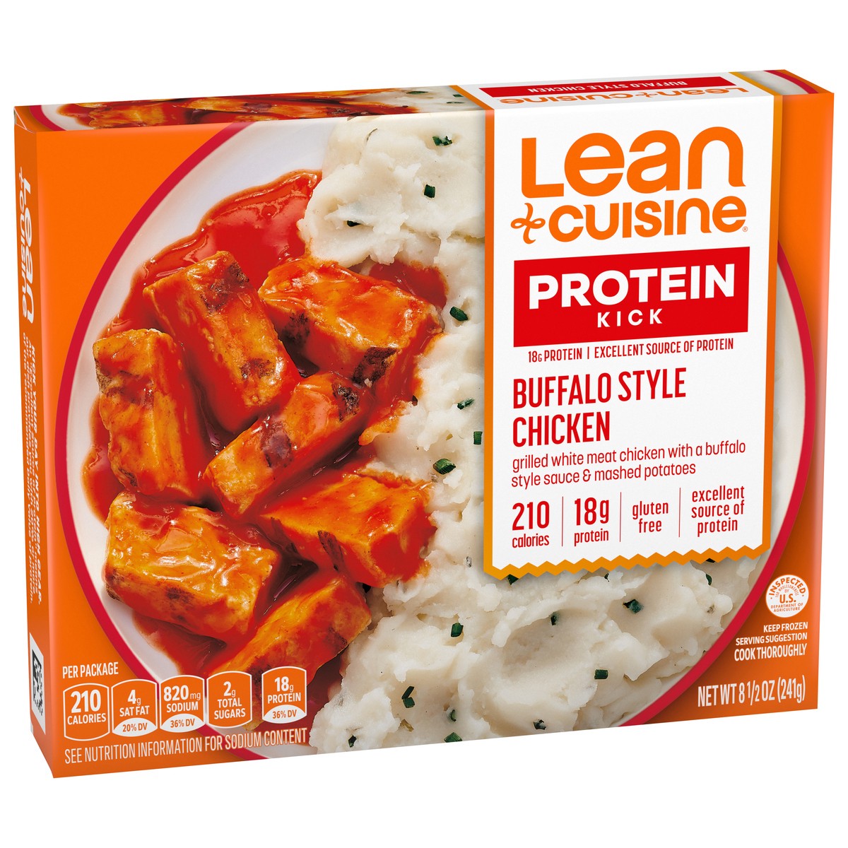 slide 5 of 9, Lean Cuisine Frozen Meal Buffalo Style Chicken, Protein Kick Microwave Meal, Microwave Chicken Dinner, Frozen Dinner for One, 8.5 oz