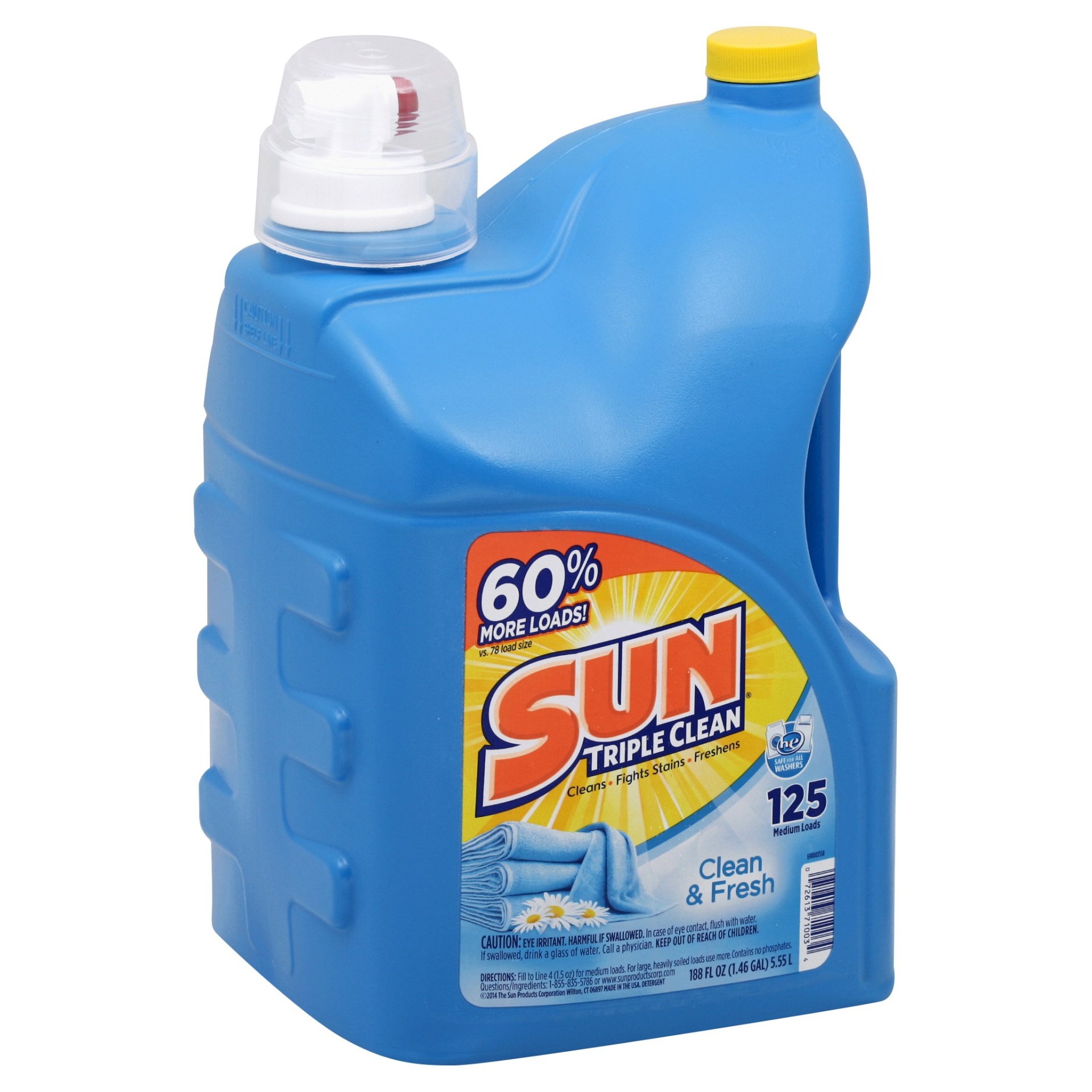 slide 1 of 2, Sun Clean Fresh Laundry Detergent, 188 fl oz