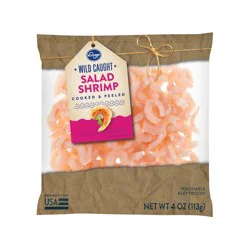 Kroger Wild Caught Cooked & Peeled Salad Shrimp