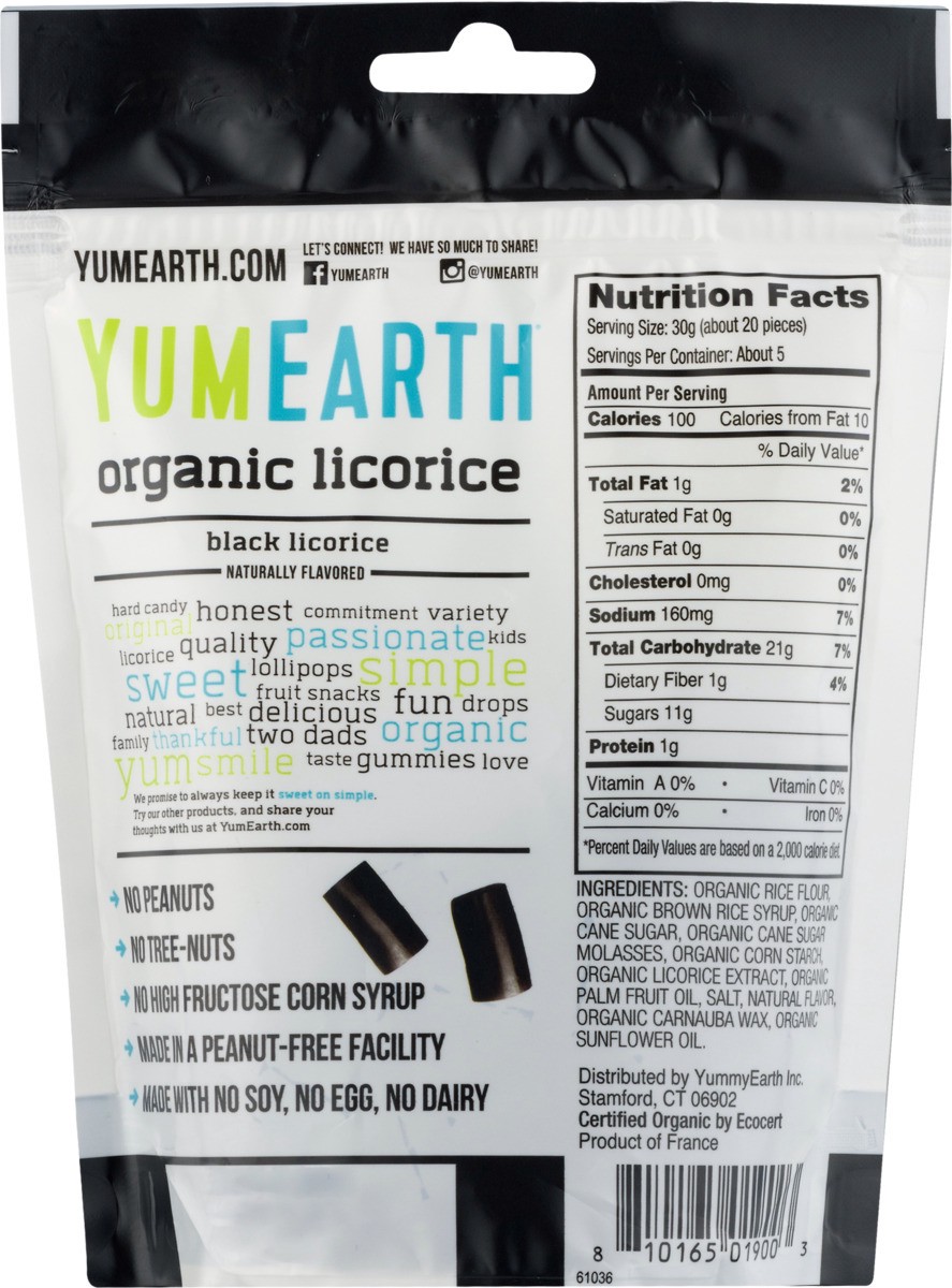 slide 7 of 11, YumEarth Organic Black Licorice, 5 oz