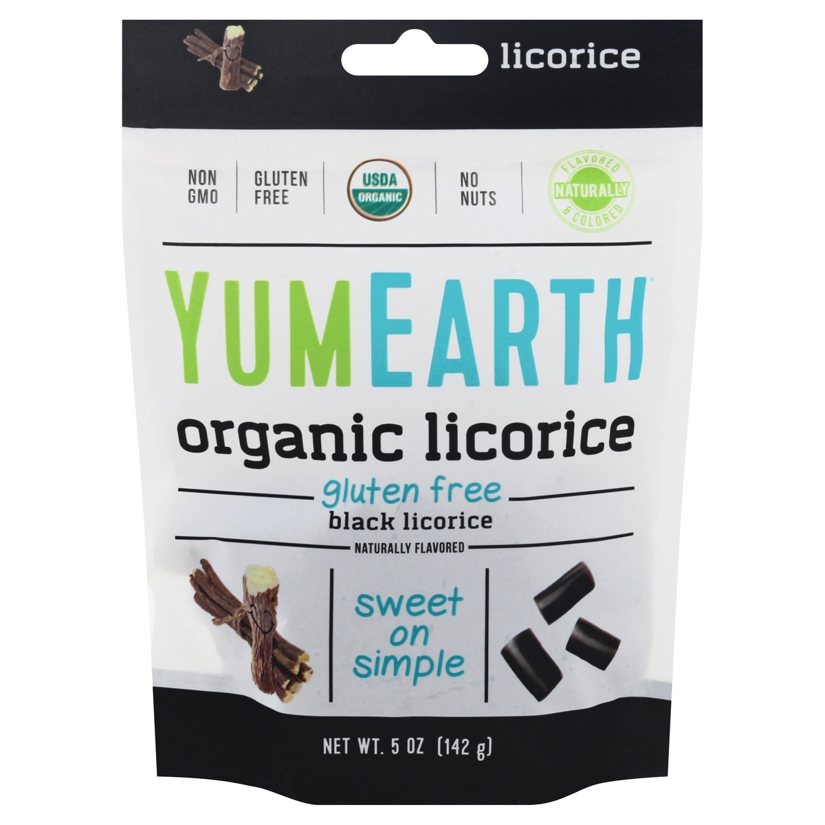 slide 1 of 1, YumEarth Organic Black Licorice, 5 oz