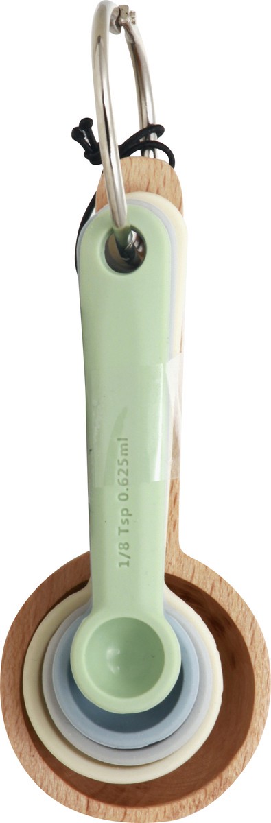 slide 11 of 11, Zeal Silicone Measuring Spoon Set with Beech Wood Spoon 1 ea, 1 ct