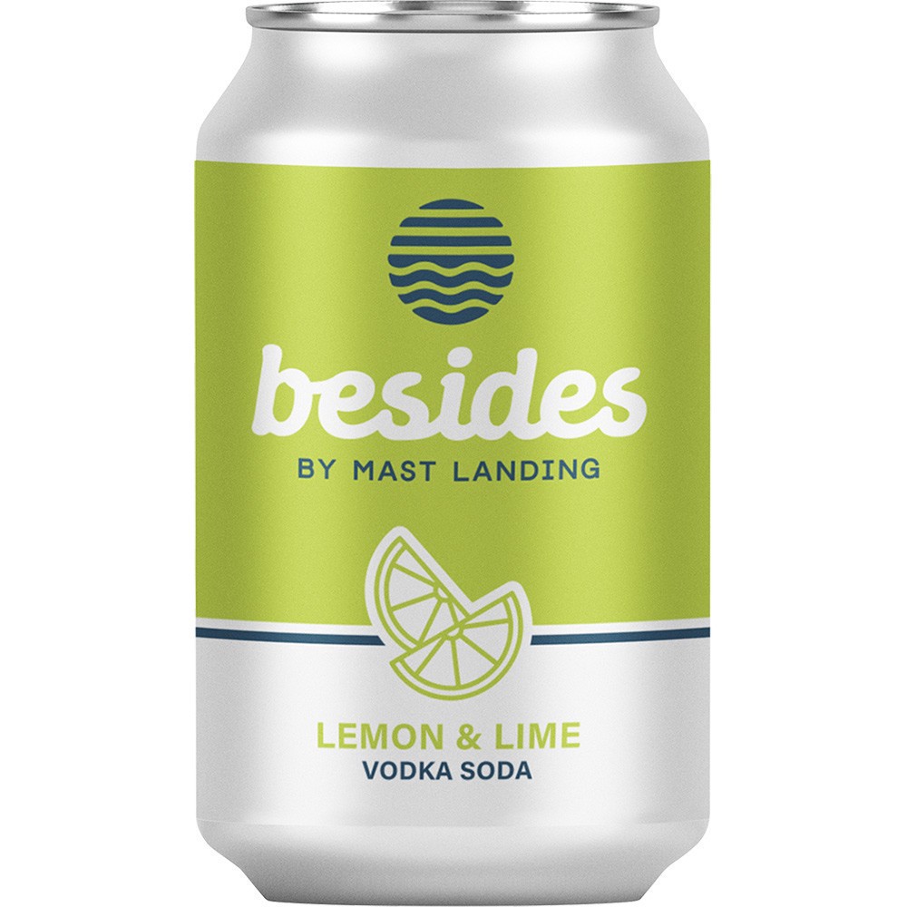 slide 1 of 1, Besides Lemon Lime Vodka Soda, 4 ct; 12 oz