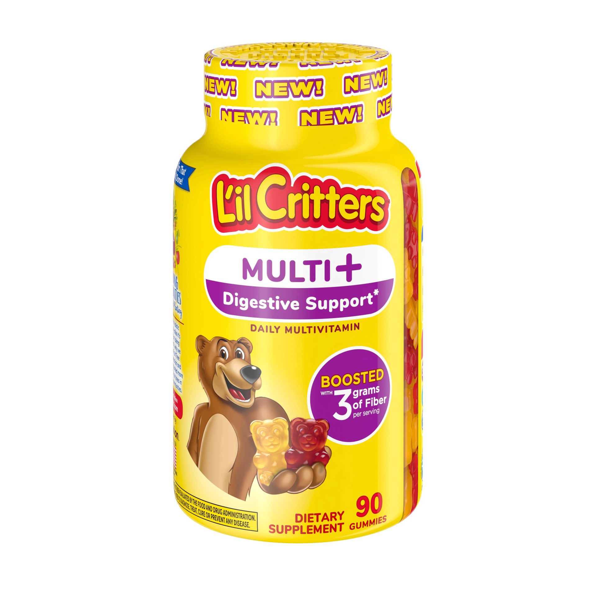 slide 1 of 1, L'il Critters Multi + Digestive Support Gummies, 90 ct