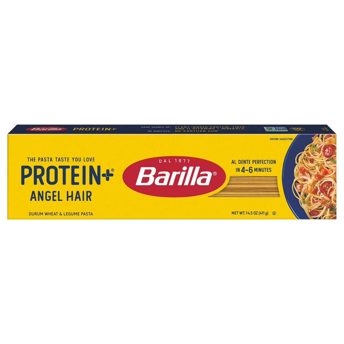 slide 1 of 9, Barilla Protein+ Angel Hair Pasta 14.5 oz, 14.5 oz