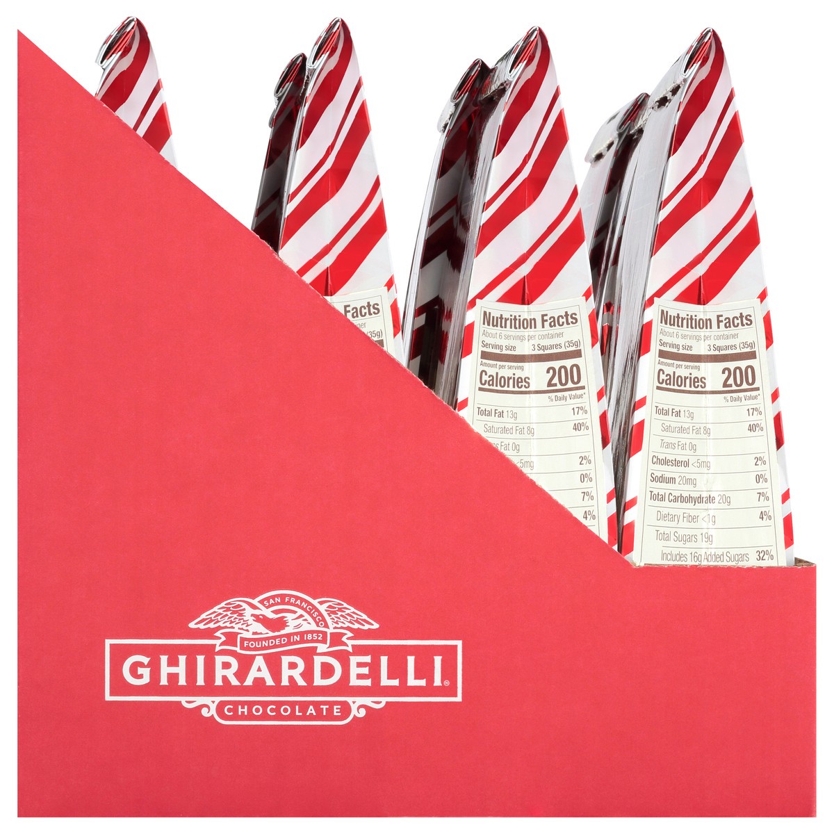 slide 9 of 9, Ghirardelli Peppermint Bark Chocolate Squares 1 ea, 1 ct