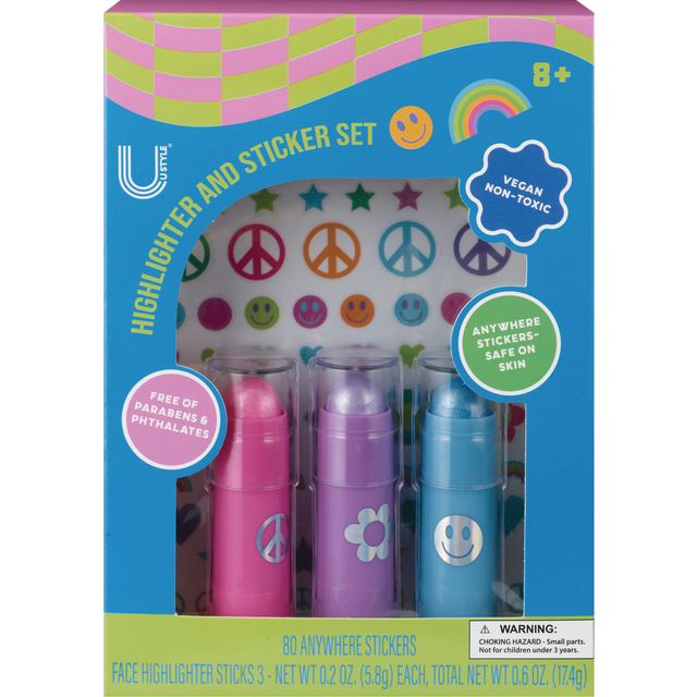 slide 1 of 1, U Style Highlghtr And Stcker Set, 1 ct