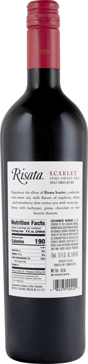 slide 2 of 3, Risata Scarlet, 750 ml