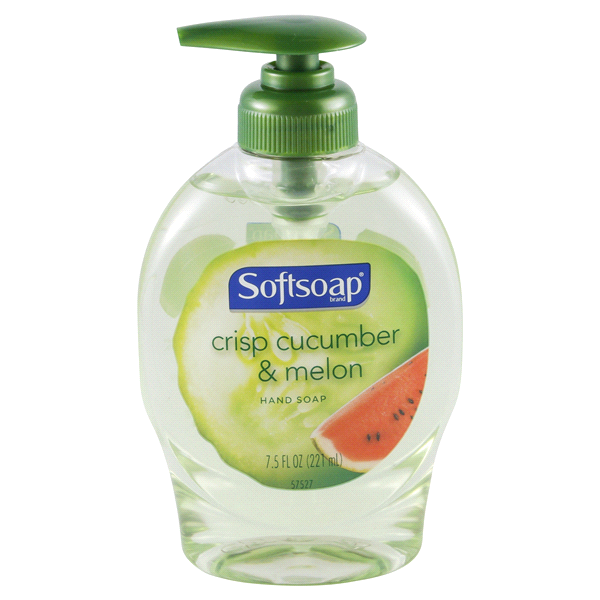 slide 1 of 1, Softsoap Crisp Cucumber & Melon Liquid Hand Soap, 7.5 oz