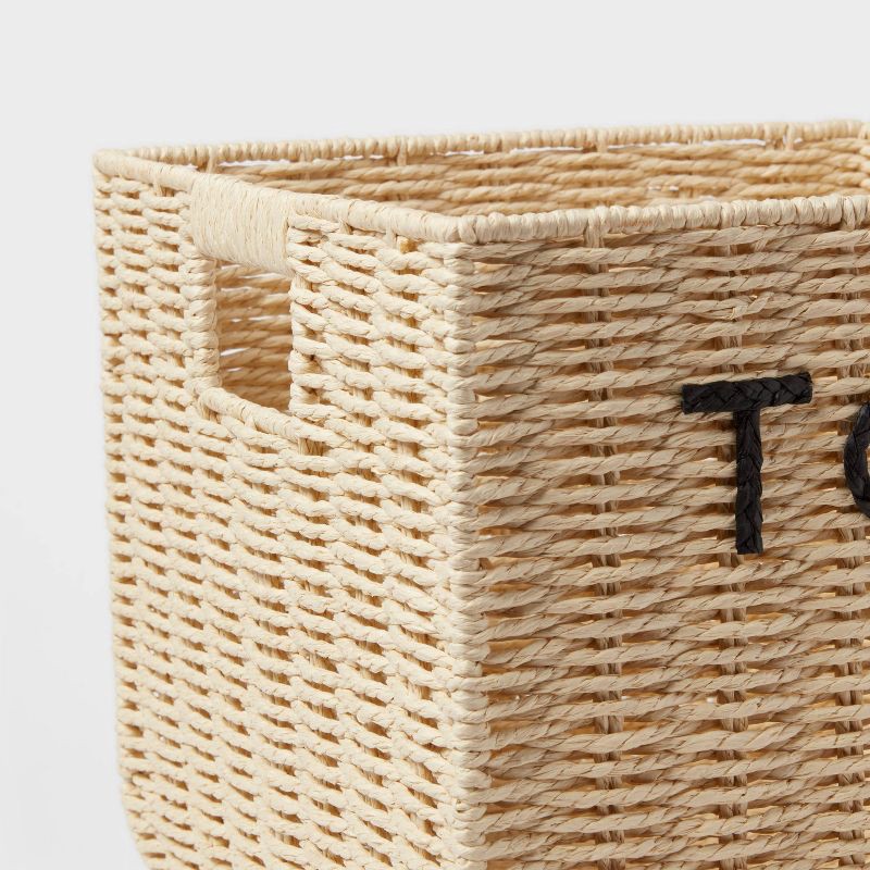 slide 3 of 3, Kids' Large Woven Toys Storage Basket Natural - Pillowfort™, 1 ct