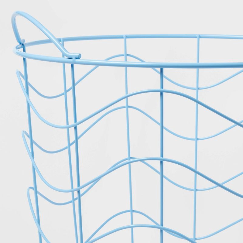 slide 3 of 3, Large Kids' Wave Wire Storage Blue - Pillowfort™, 1 ct