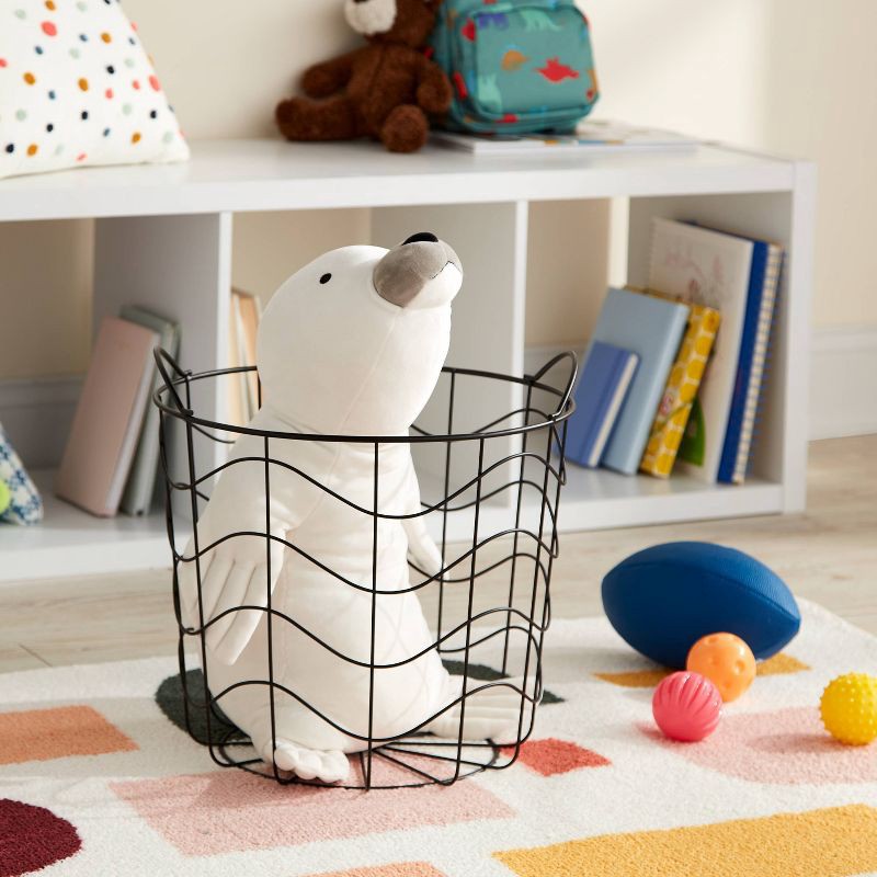 slide 2 of 3, Large Kids' Wave Wire Storage Black - Pillowfort™, 1 ct