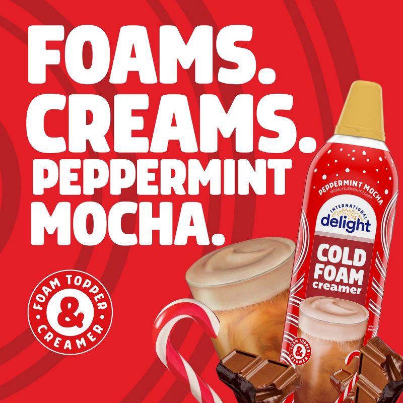 slide 4 of 12, International Delight Cold Foam Peppermint Mocha Creamer - 14 fl oz, 14 fl oz