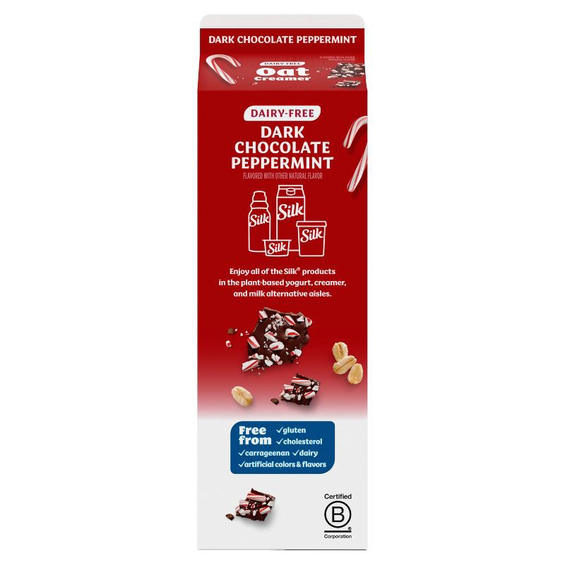 slide 10 of 11, Silk Oat Dark Chocolate Peppermint Creamer - 32 fl oz, 32 fl oz