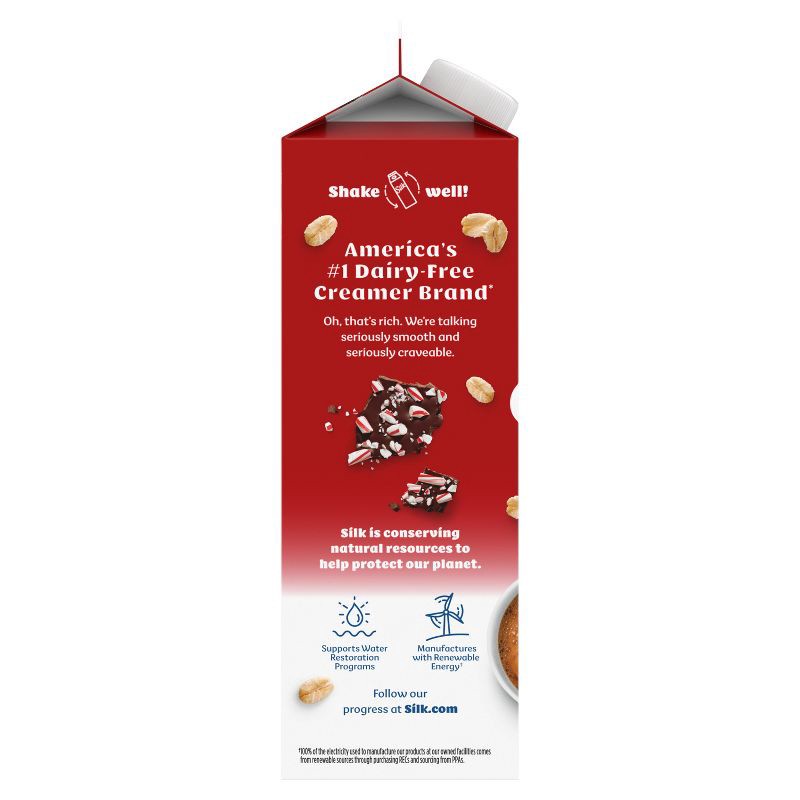 slide 11 of 11, Silk Oat Dark Chocolate Peppermint Creamer - 32 fl oz, 32 fl oz