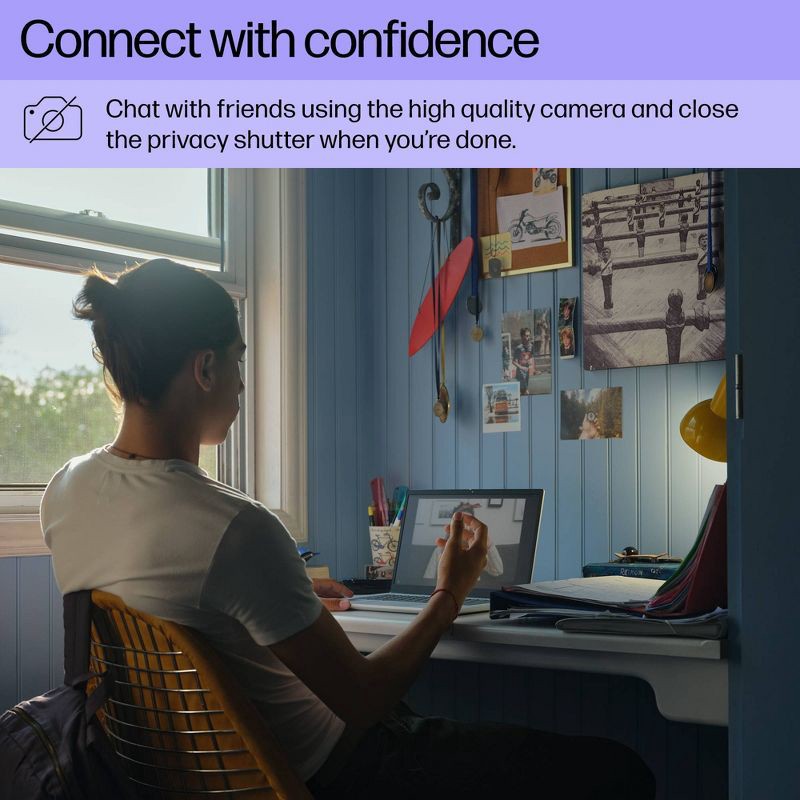 slide 7 of 14, HP Inc. HP 14" Chromebook - Intel Processor - 4GB RAM - 64GB Flash Storage - Silver (14a-nf0002tg), 1 ct