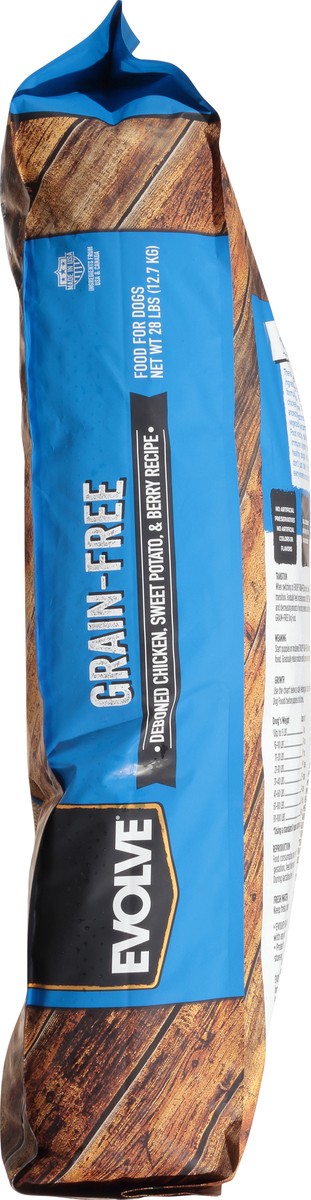 slide 11 of 11, Evolve Super Premium Grain-Free Deboned Chicken, Sweet Potato, & Berry Recipe Food for Dogs 28 lb, 28 lb