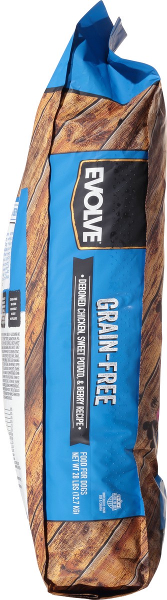 slide 2 of 11, Evolve Super Premium Grain-Free Deboned Chicken, Sweet Potato, & Berry Recipe Food for Dogs 28 lb, 28 lb