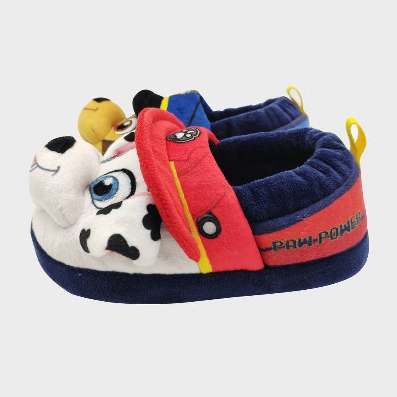 slide 6 of 7, PAW Patrol Toddler Slippers - Blue 5T-6T: Slip-On Sock Slippers, Chase & Marshall Design, Closed Round Toe, Medium Width, 1 ct