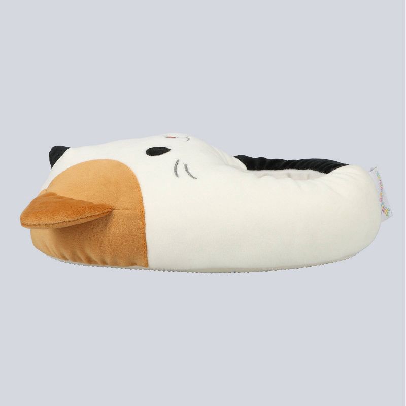 slide 3 of 4, Squishmallows Kids' Cam the Cat Plush Slippers - Off-White 2-3: Cushioned Footbed, Slip-On Design, 1 ct