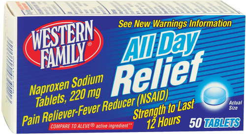 slide 1 of 1, Western Family Naproxen Pain Relief Tablet, 50 ct