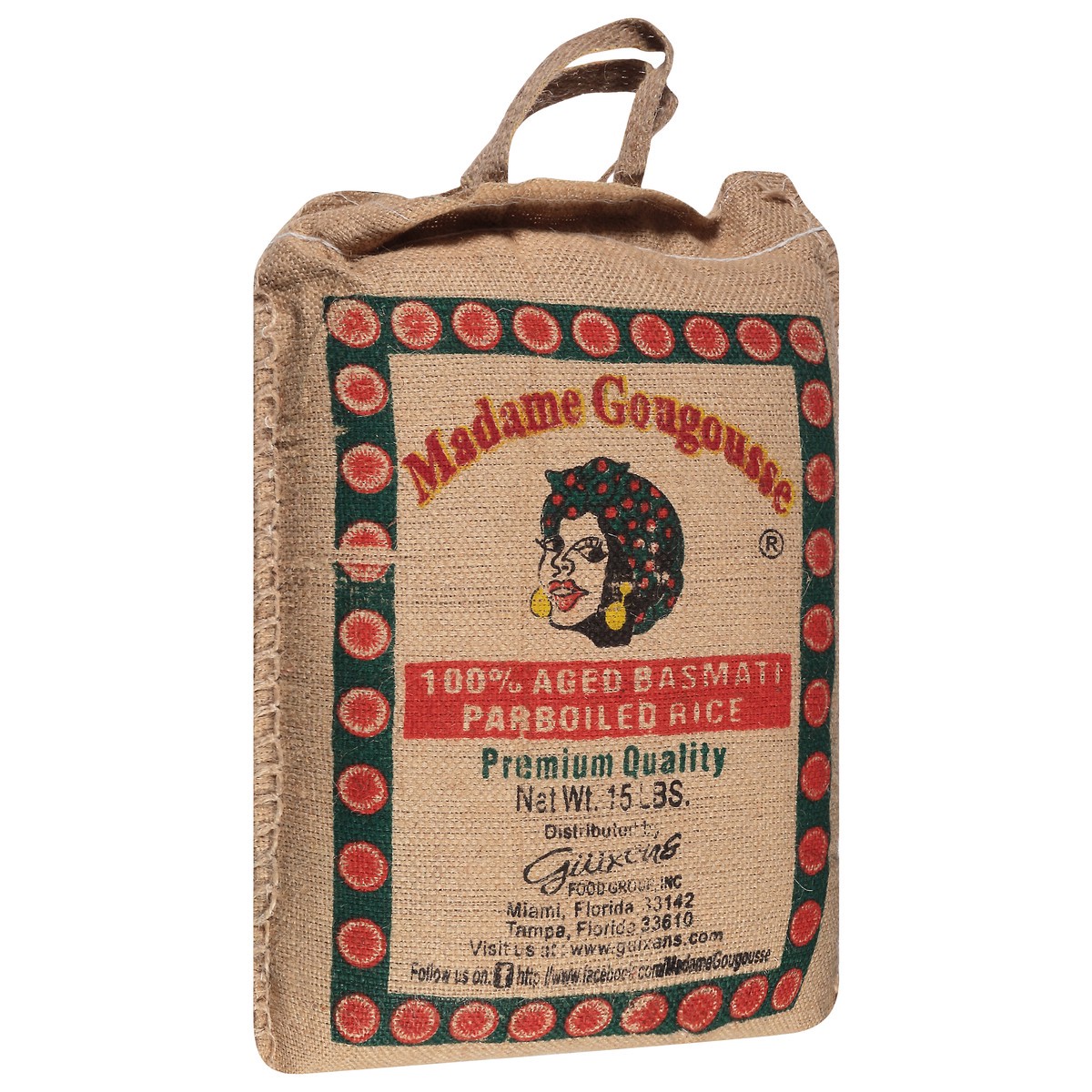 slide 5 of 10, Madame Gougousse Parboiled 100% Aged Basmati Rice 15 lb, 15 lb