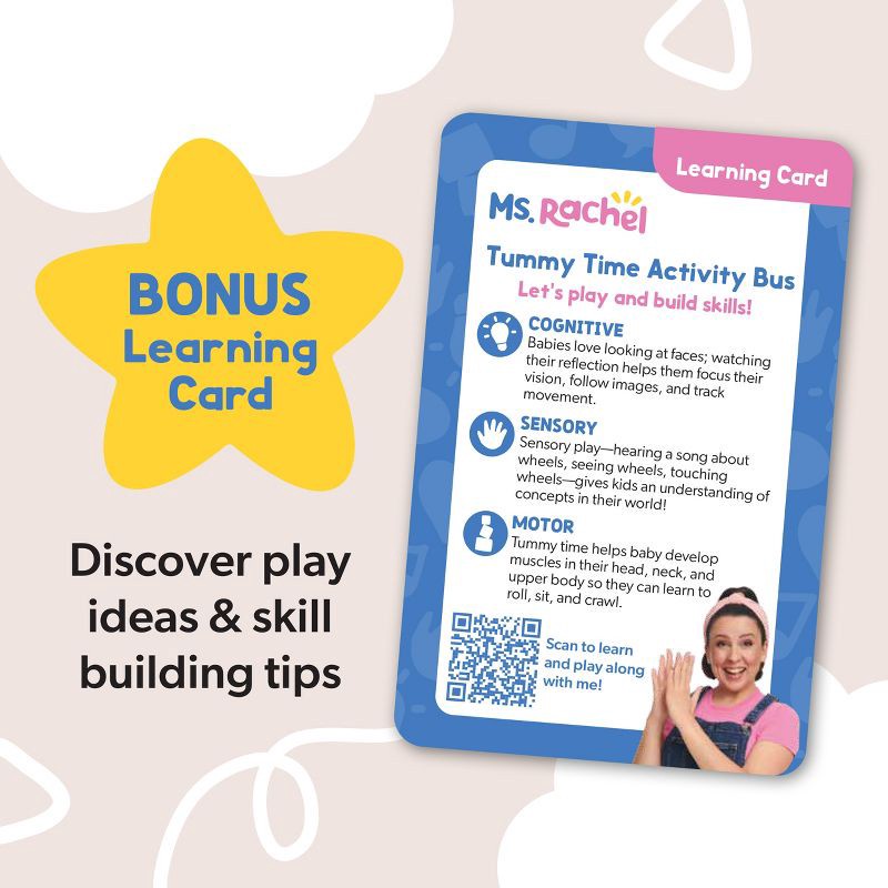 slide 7 of 10, Ms. Rachel Tummy Time Activity Bus Baby Toy, 1 ct