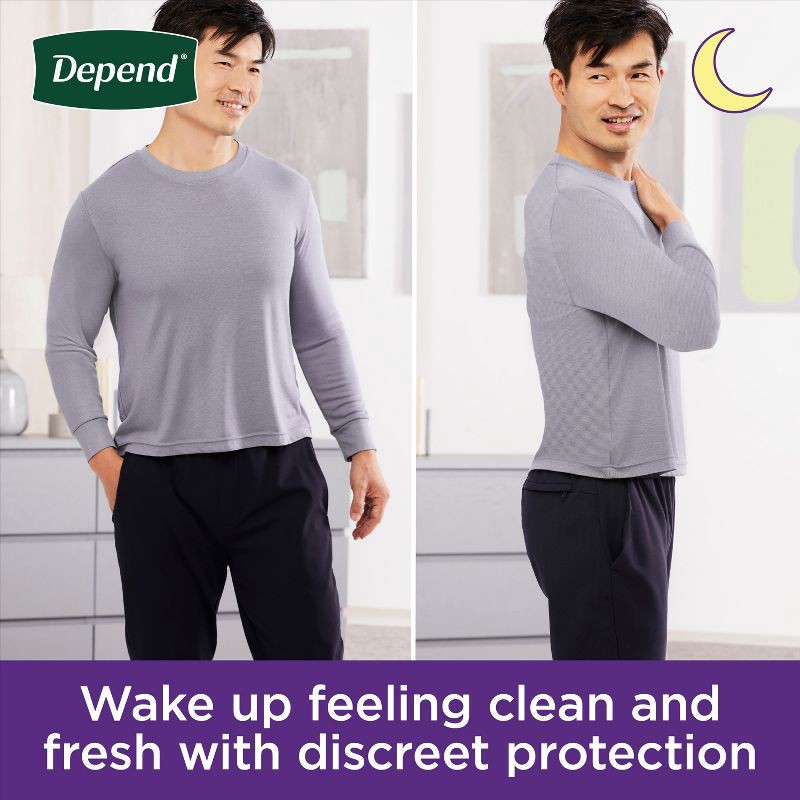 slide 9 of 9, Depend Night Defense Incontinence Underwear - Men's - XL, 1 ct