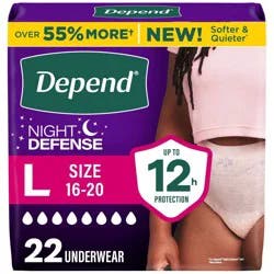 Depend Night Defense Incontinence Underwear - Women's - Large