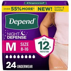 Depend Night Defense Incontinence Underwear - Women's - Medium