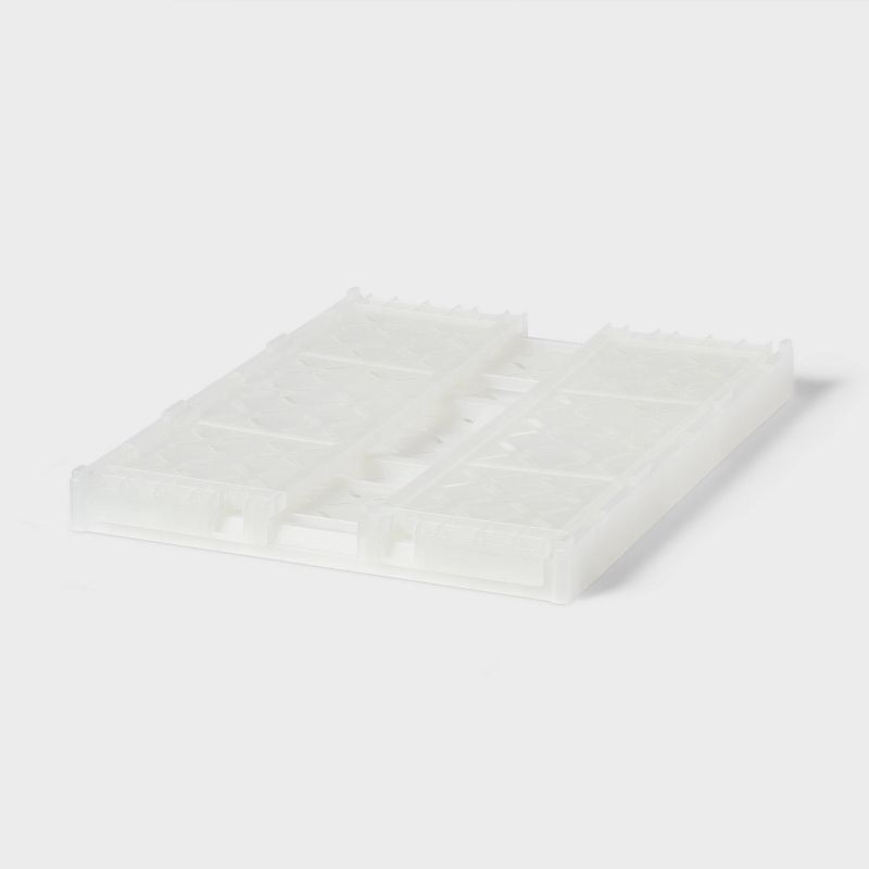 slide 3 of 3, Rectangular Plastic Foldable Medium Crate White - Brightroom™, 1 ct