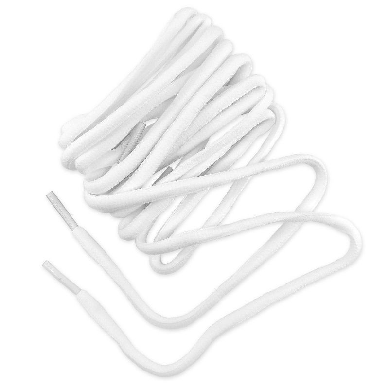 slide 3 of 4, Shoe Gear Oval Shoe Laces - White 45": Nylon Shoelaces, 0.15" Width, Shoe Accessories, 1 ct