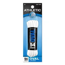 Shoe Gear Oval Athletic Shoe Laces - White 54"