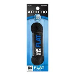 Shoe Gear Flat Athletic Shoe Laces - Black 54"