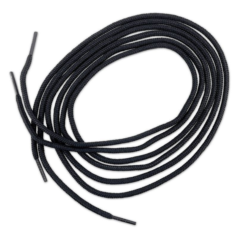 slide 3 of 4, Shoe Gear Round Boot Laces - Black 54": Polyester Shoelaces, 0.16" Width, Shoe Accessories, 1 Pair, 1 ct