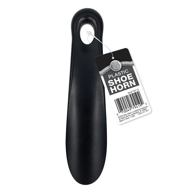slide 2 of 3, Shoe Gear Plastic Shoe Horn - Black 7.25", 1 ct