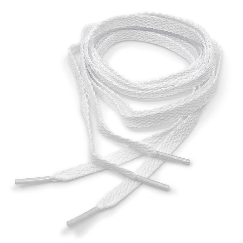 slide 3 of 4, Shoe Gear Flat Athletic Shoe Laces - White 54", 1 ct