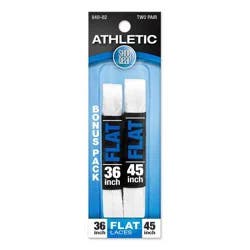 Shoe Gear Flat Shoe Laces - White 2pk 36" & 45": Polyester Accessories, Pack of 2