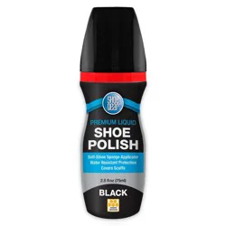 Shoe Gear Premium Liquid Polish Superior Coverage - Black 2.5oz: Shoe Shine Accessory, Liquid Formula