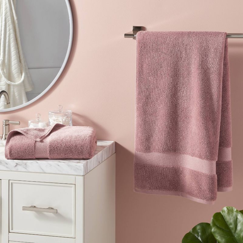 slide 2 of 5, 2pk Performance Plus Bath Towels Rose Pink - Threshold™, 2 ct